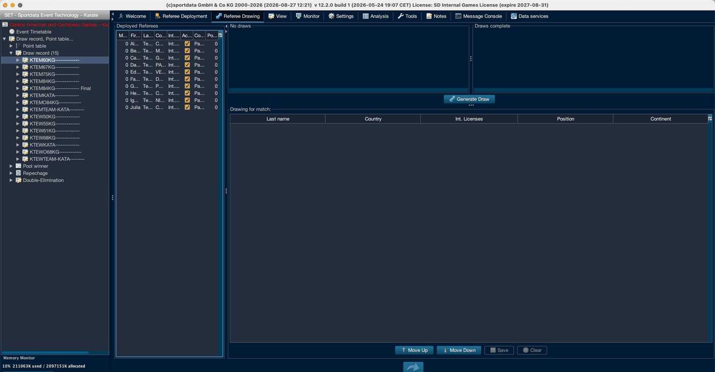 The Referee Drawing tab